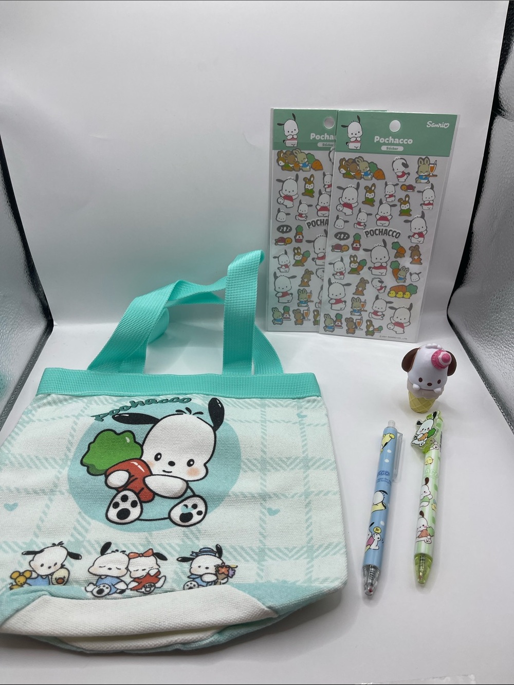Sanrio Pochacco Mint Tote Bag & Stationery Set